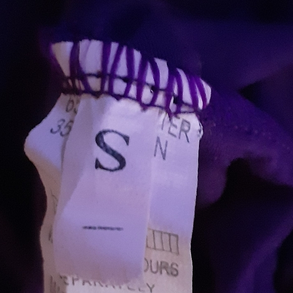 Sexy Plum Purple Bodycon Rainbow Lips Maxi Dress size S - Picture 13 of 14